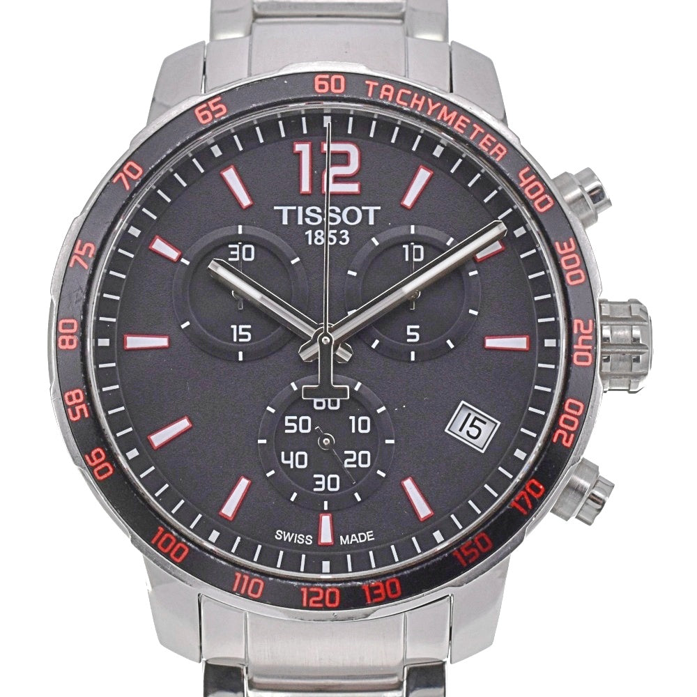 with paper TISSOT T-Sport T095.417.11.057.00 Chronograph Date gray Dial Quartz Men's
 Watch C#138928