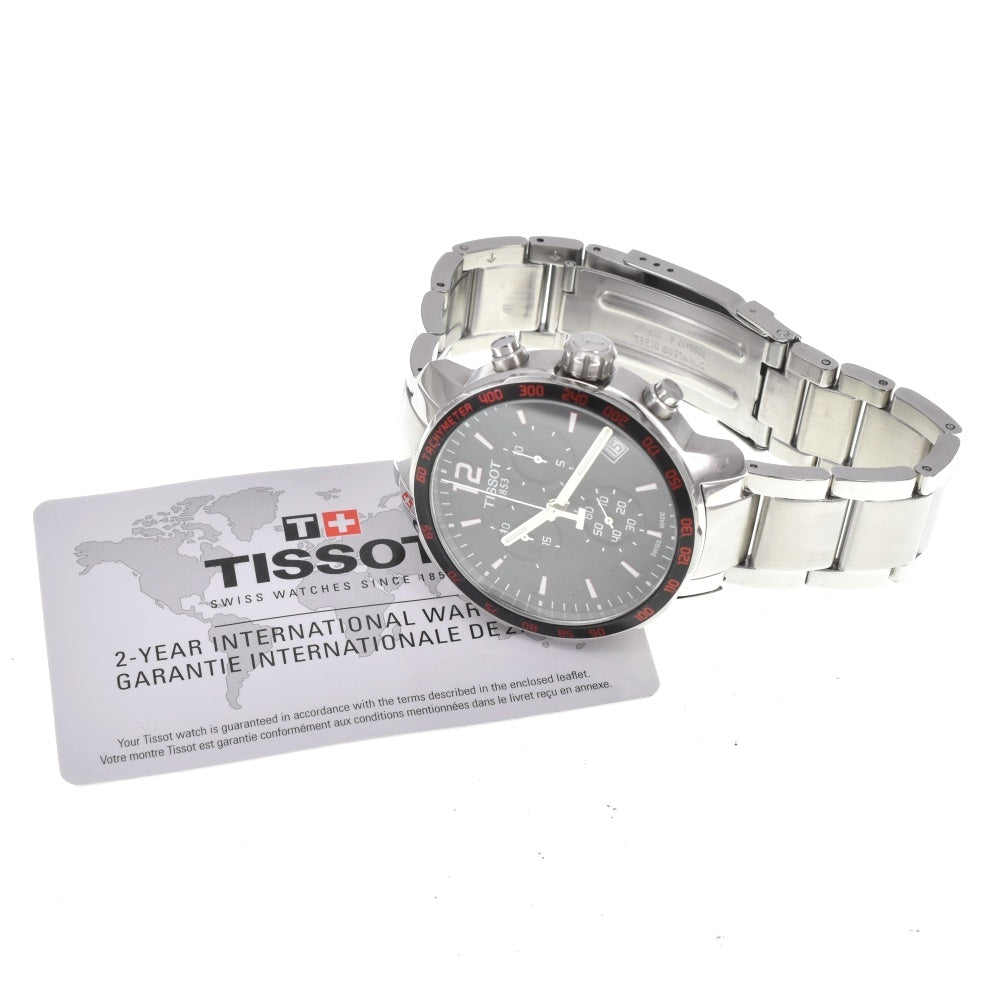 with paper TISSOT T-Sport T095.417.11.057.00 Chronograph Date gray Dial Quartz Men's
 Watch C#138928