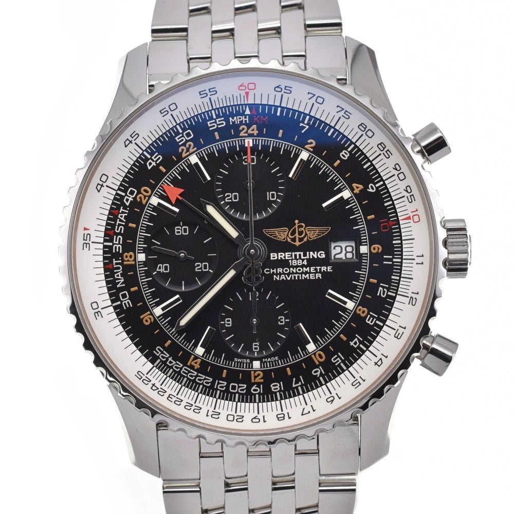 BREITLING Navitimer World A24322 Chronograph Date GMT black Dial Automatic Men's
 Watch C#138931