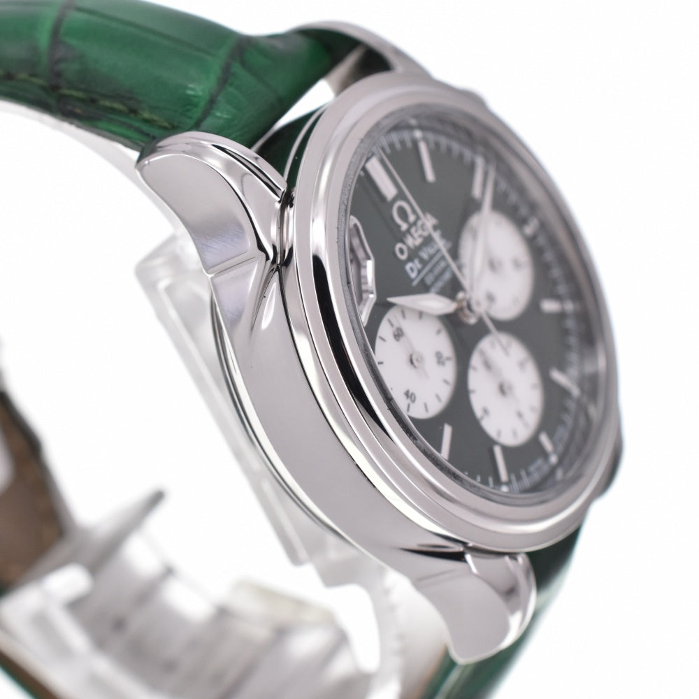 with paper OMEGA De Ville Coaxial 4878.90.39 Chronograph Date Green / white shell Dial Automatic Ladies
 Watch B#138956
