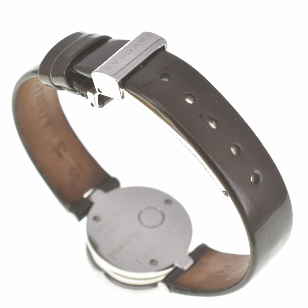 BVLGARI B.zero1 BZ22S 12P Diamond Stainless Steel/Leather Blue shell Dial Quartz Ladies
 Watch H#139001