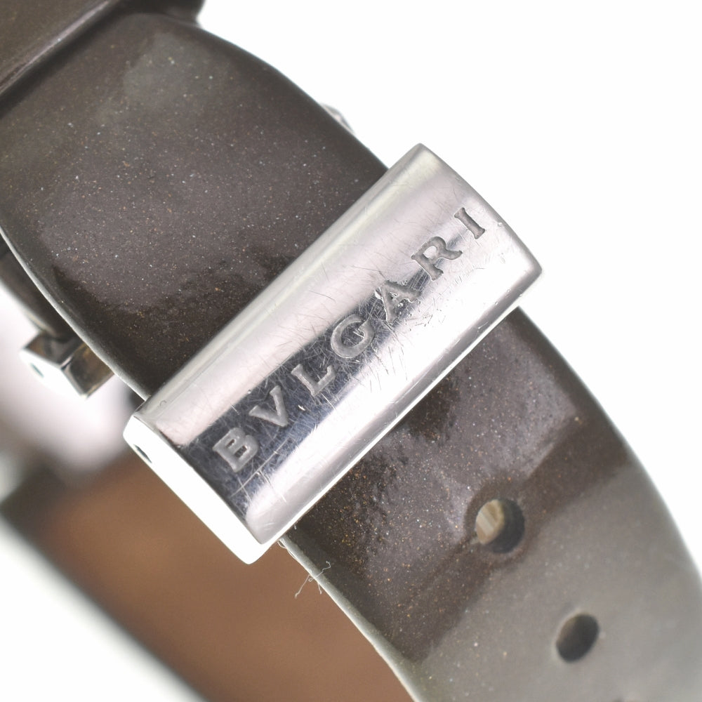 BVLGARI B.zero1 BZ22S 12P Diamond Stainless Steel/Leather Blue shell Dial Quartz Ladies
 Watch H#139001