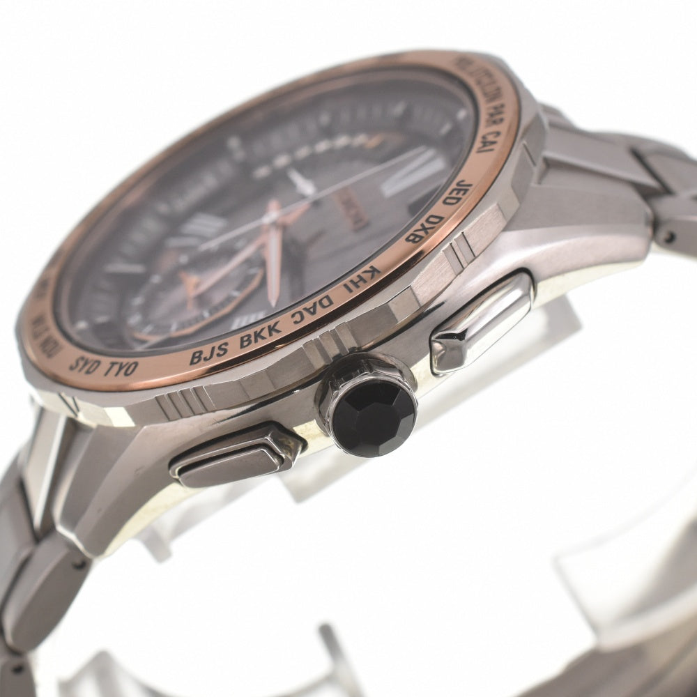 SEIKO Brights SAGA188 World Time 45th Anniversary Model Brown Dial Radio Sync Solar Men's
 Watch K#139043