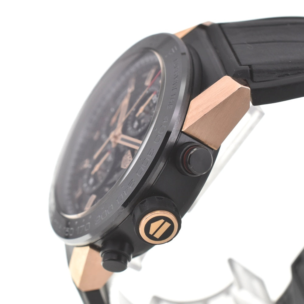 with paper TAG HEUER Carrera CAR2A5A.FT6044 Titanium/K18PG/Ceramic Black (skeleton) Dial Automatic Men's
 Watch C#139052