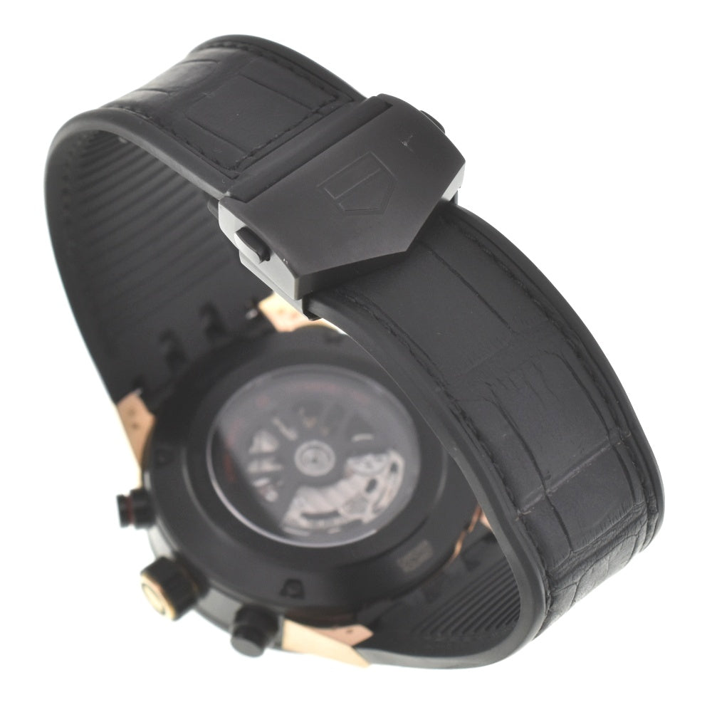 with paper TAG HEUER Carrera CAR2A5A.FT6044 Titanium/K18PG/Ceramic Black (skeleton) Dial Automatic Men's
 Watch C#139052