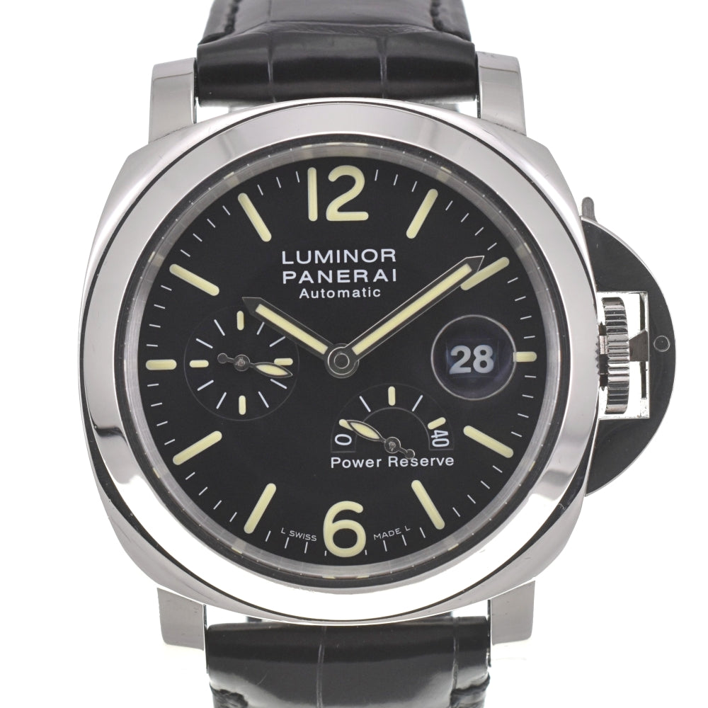 with paper PANERAI Luminor PAM00090 Power reserve Small second date black Dial Automatic Men's
 Watch G#139056