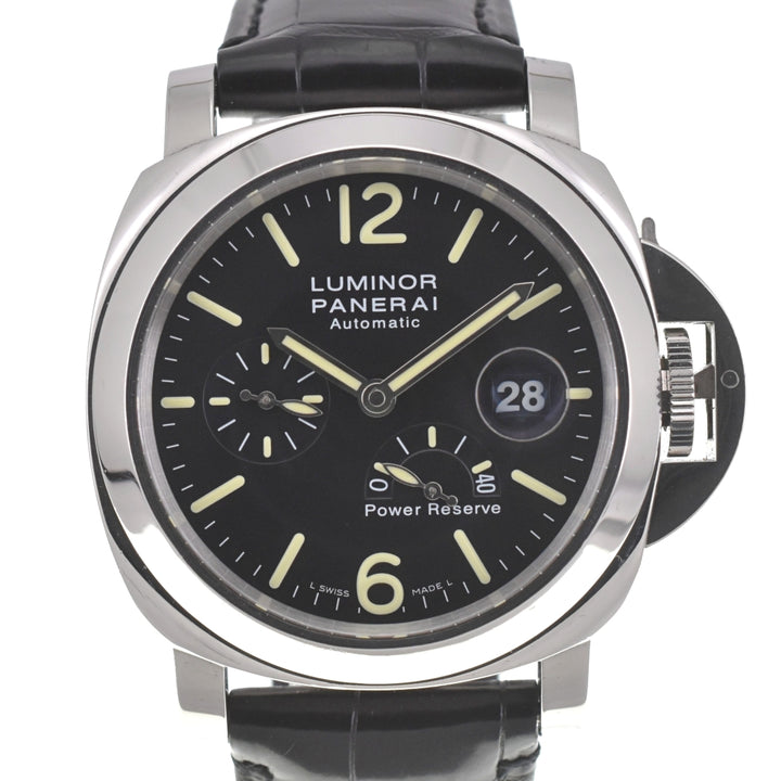 with paper PANERAI Luminor PAM00090 Power reserve Small second date black Dial Automatic Men's
 Watch G#139056