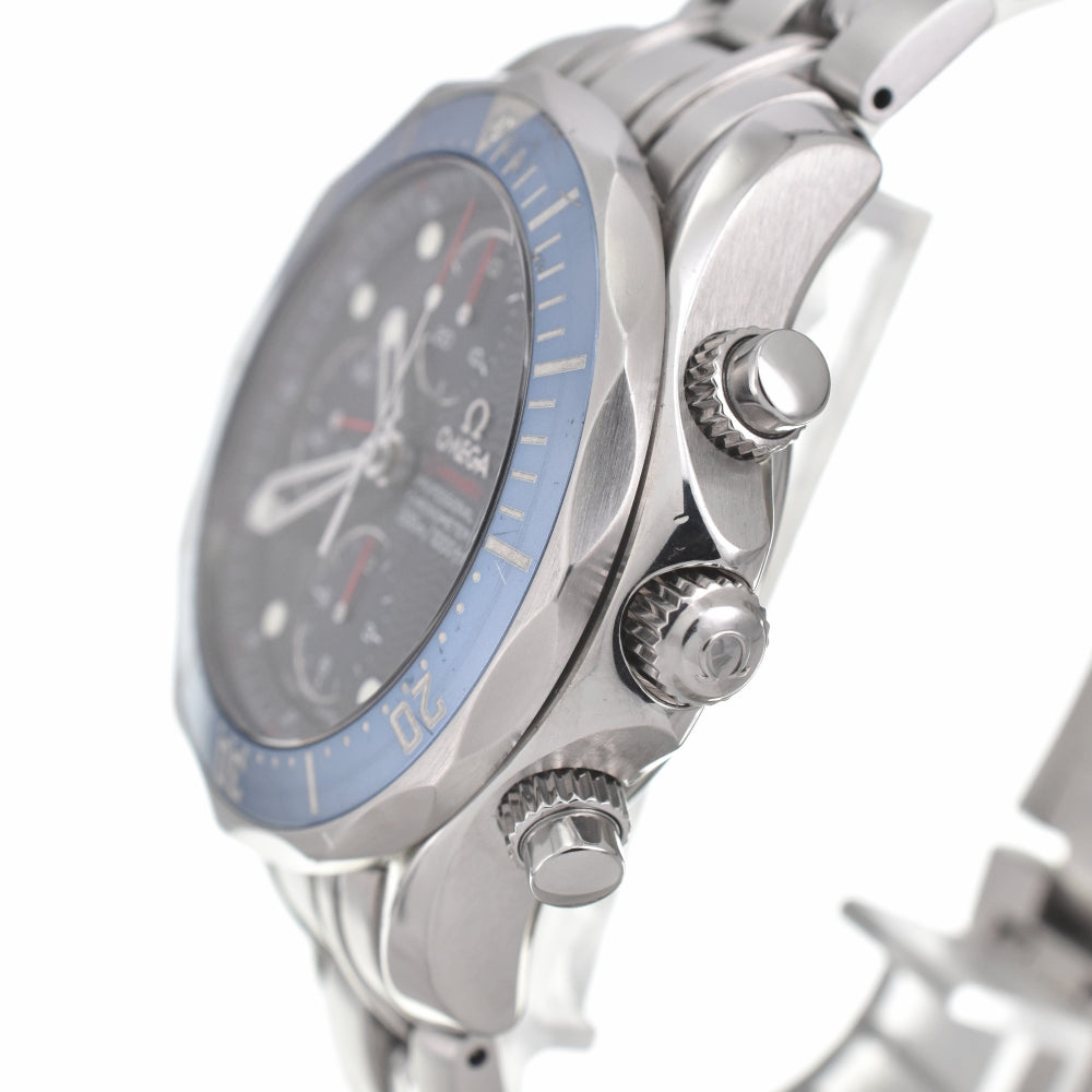 with paper OMEGA Seamaster 300m 2225.80 Chronograph blue Dial Automatic Men's
 Watch C#139059