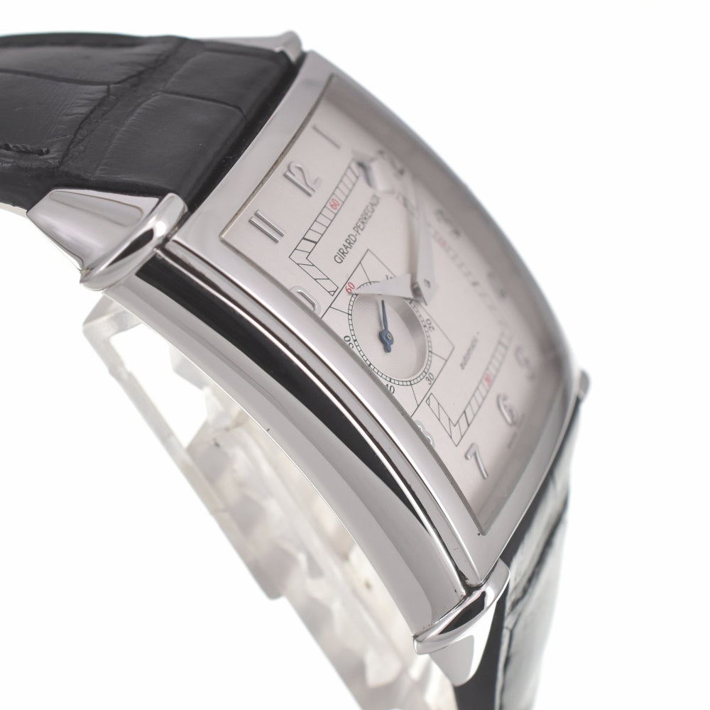 with paper GIRARD-PERREGAUX Vintage 1945 25835-11-111-0 Small second date Silver Dial Automatic Men's
 Watch G#139060