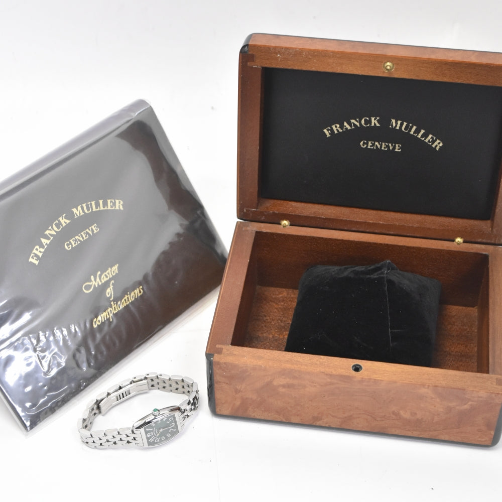 with paper FRANCK MULLER Tono Carbex Intermidier 2251QZ green Dial Quartz Ladies
 Watch D#139061