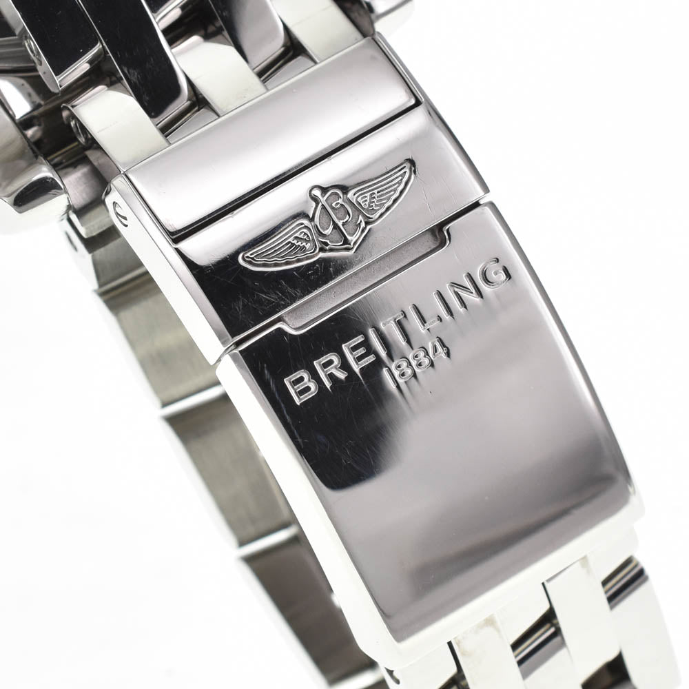 with paper BREITLING Chronomat 44 JSP Roman index AB0115 blue Dial Automatic Men's
 Watch D#139063