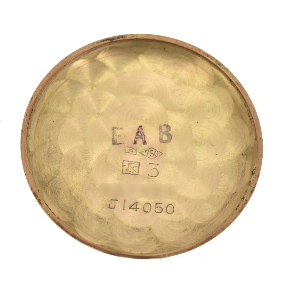 SEIKO Road Marvel early model 1959 J14050 vintage Engraved logo K18YG/leather Silver Dial Hand Winding Men's
 Watch G#139064