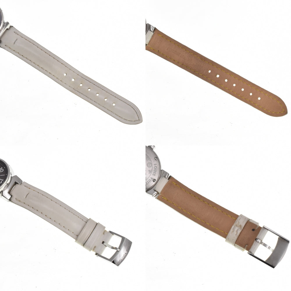 LOUIS VUITTON Tambourg Date Q1211 Brown Dial Quartz Ladies
 Watch D#139098