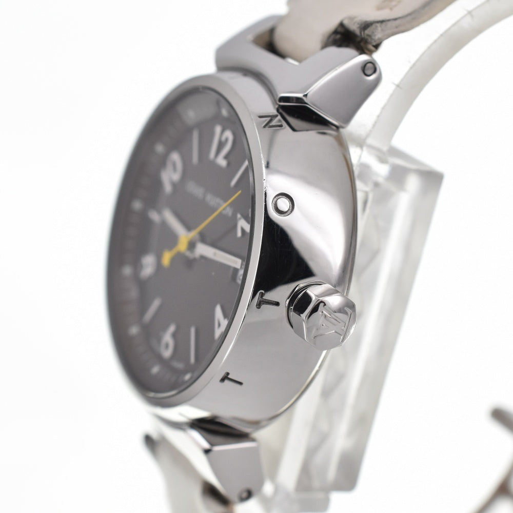 LOUIS VUITTON Tambourg Date Q1211 Brown Dial Quartz Ladies
 Watch D#139098