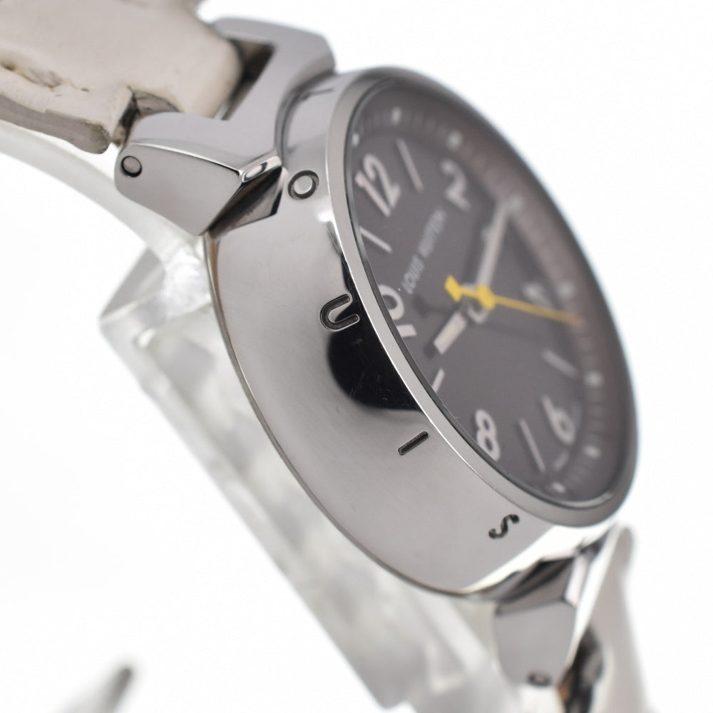 LOUIS VUITTON Tambourg Date Q1211 Brown Dial Quartz Ladies
 Watch D#139098