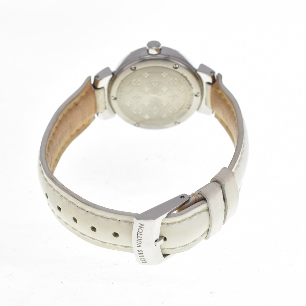 LOUIS VUITTON Tambourg Date Q1211 Brown Dial Quartz Ladies
 Watch D#139098