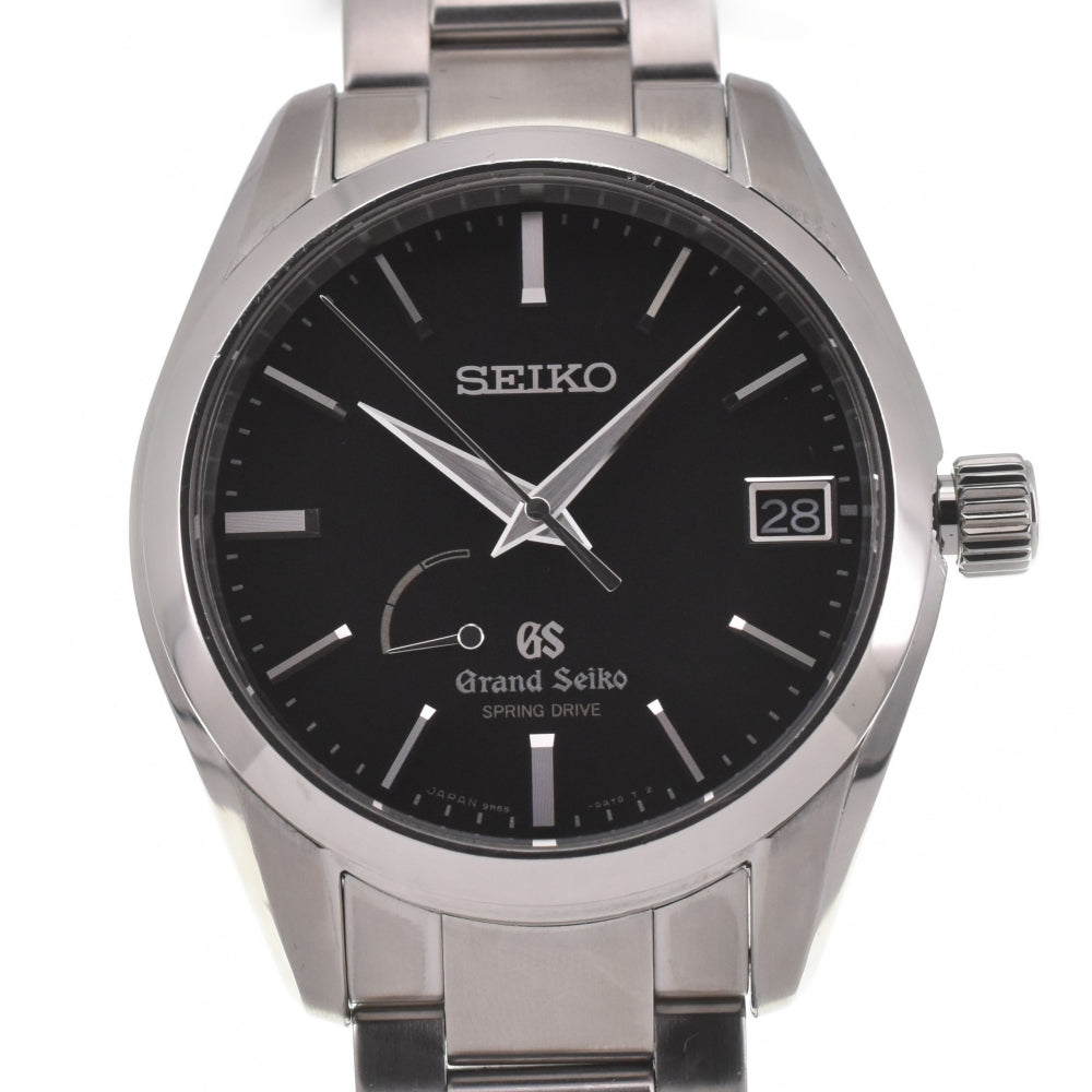 SEIKO Grand Seiko SBGA085/9R65-0BH0 Power reserve date black Dial Spring drive Men's
 Watch I#139100