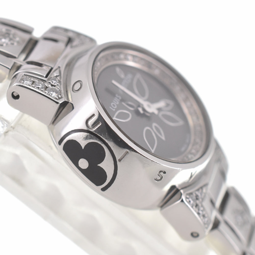 LOUIS VUITTON Tambour bijou Q151G diamond gray Dial Quartz Ladies
 Watch D#139114