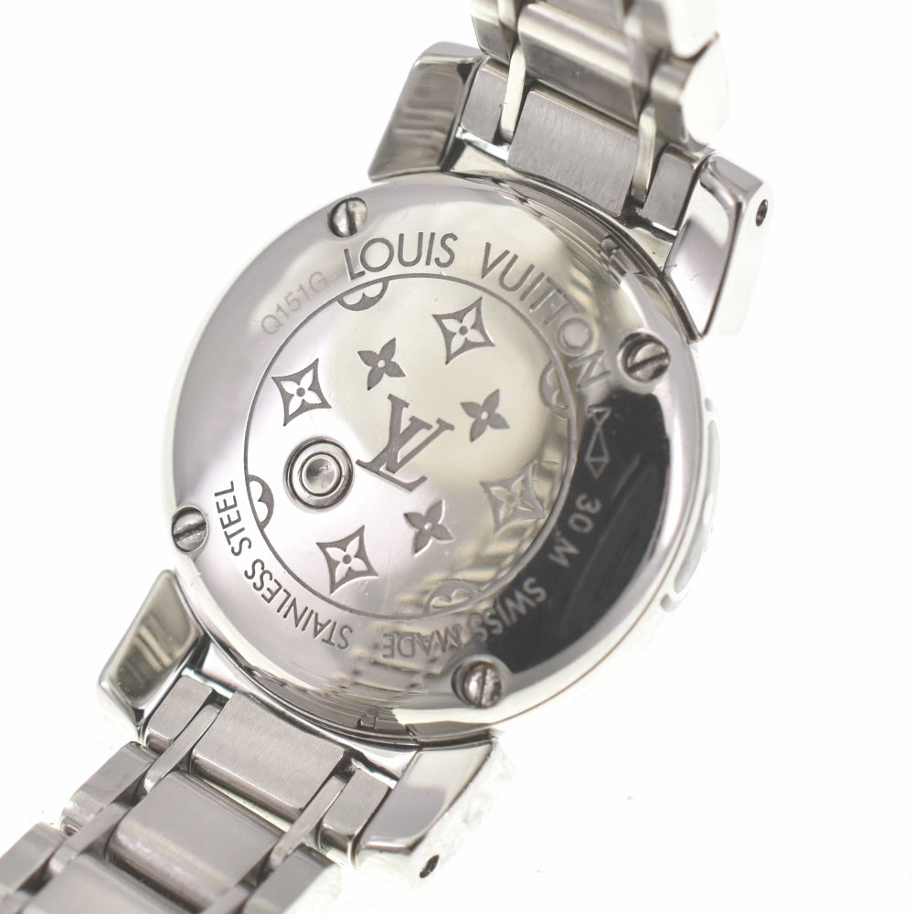 LOUIS VUITTON Tambour bijou Q151G diamond gray Dial Quartz Ladies
 Watch D#139114