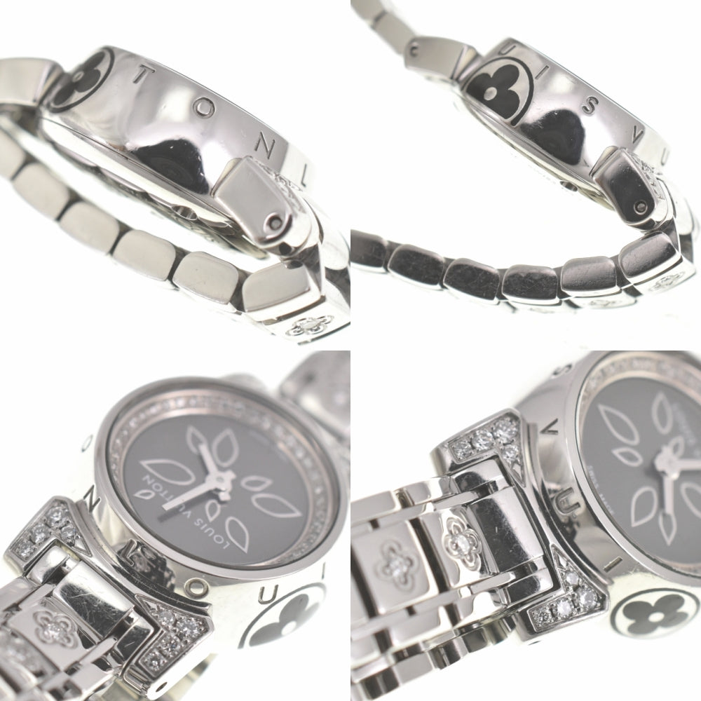 LOUIS VUITTON Tambour bijou Q151G diamond gray Dial Quartz Ladies
 Watch D#139114