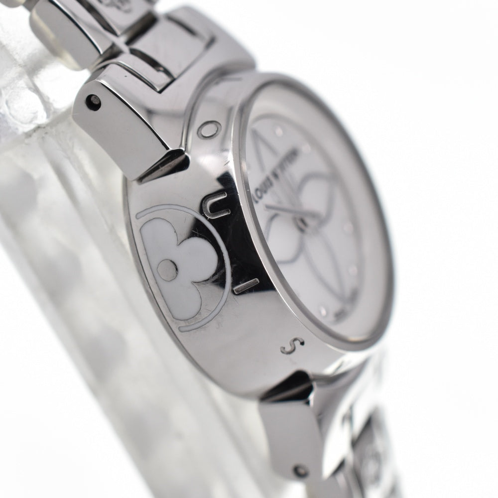 LOUIS VUITTON Tambour Viju Q151C Diamond in Bracelet White shell (monogram) Dial Quartz Ladies
 Watch D#139119