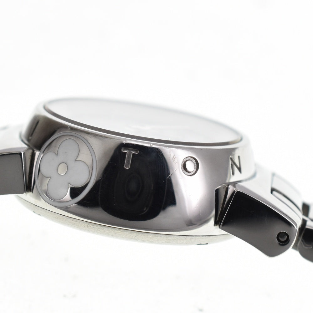 LOUIS VUITTON Tambour Viju Q151C Diamond in Bracelet White shell (monogram) Dial Quartz Ladies
 Watch D#139119