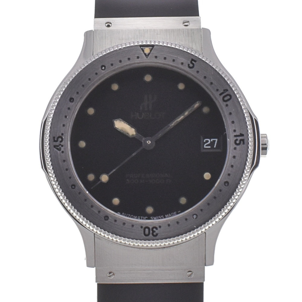 HUBLOT MDM Professional 300M 1550.127.1 Date Stainless Steel / Rubber black Dial Automatic Men's
 Watch G#139124