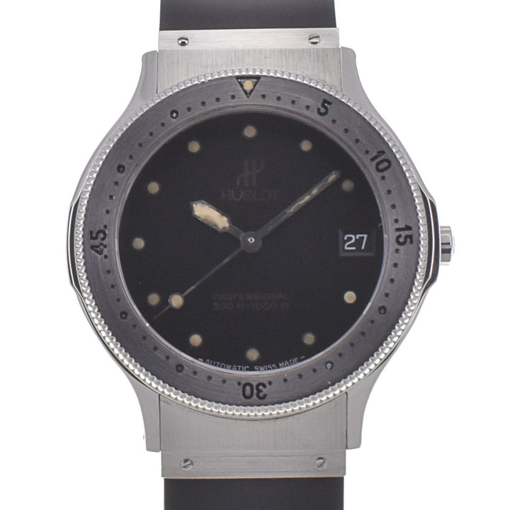 HUBLOT MDM Professional 300M 1550.127.1 Date Stainless Steel / Rubber black Dial Automatic Men's
 Watch G#139124