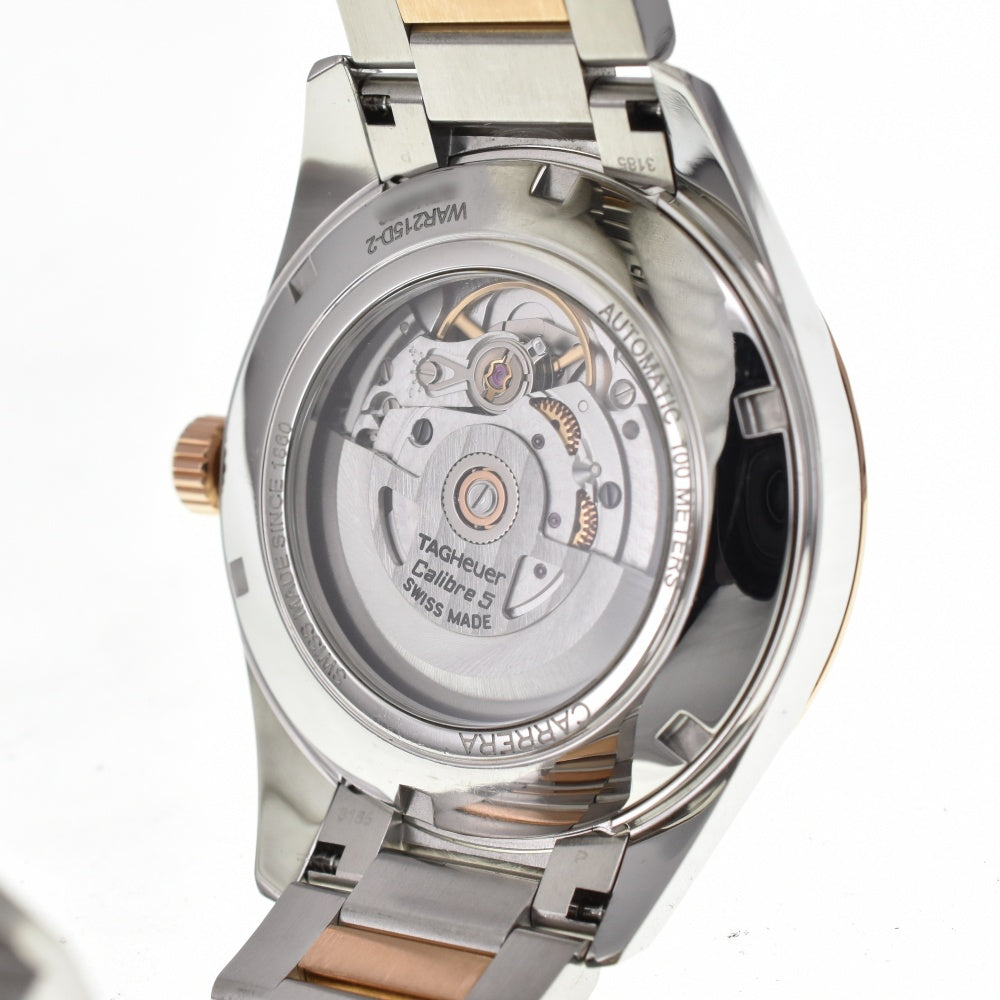 TAG HEUER Carrera Caliber 5 WAR215D.BD0784 Date Stainless Steel/RG Silver Dial Automatic Men's
 Watch D#139141