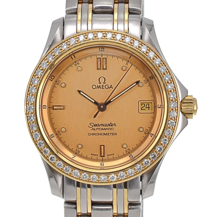 OMEGA Seamaster 120M 268.1501 Stainless Steel/K18YG Diamond Bezel gold Dial Automatic Men's
 Watch D#139142