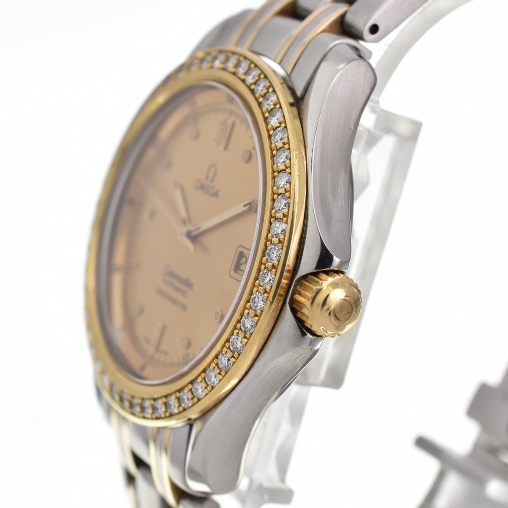 OMEGA Seamaster 120M 268.1501 Stainless Steel/K18YG Diamond Bezel gold Dial Automatic Men's
 Watch D#139142