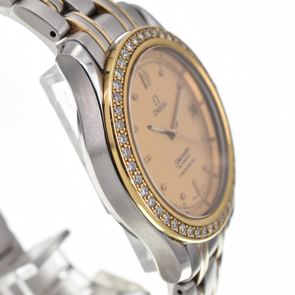OMEGA Seamaster 120M 268.1501 Stainless Steel/K18YG Diamond Bezel gold Dial Automatic Men's
 Watch D#139142