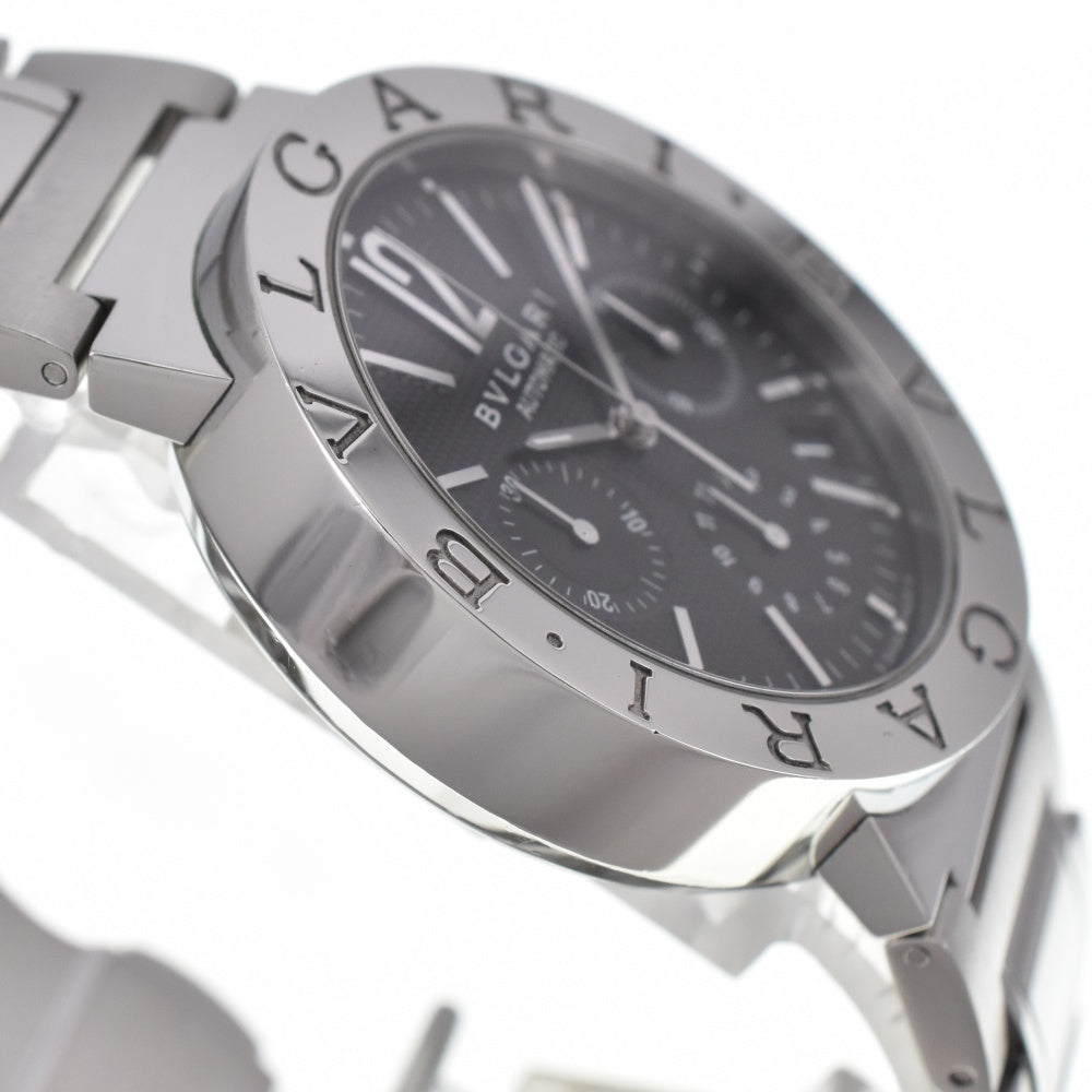 with paper BVLGARI Bulgari Bulgari BB38SSCH Chronograph Date black Dial Automatic Men's
 Watch D#139143