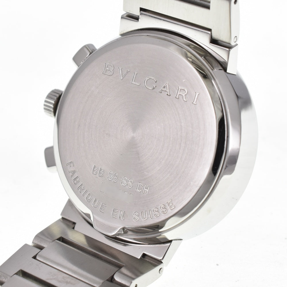 with paper BVLGARI Bulgari Bulgari BB38SSCH Chronograph Date black Dial Automatic Men's
 Watch D#139143
