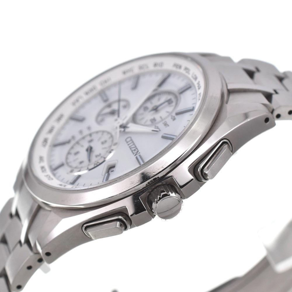 with paper CITIZEN Atessa Eco Drive AT8040-57A titanium white Dial Radio Sync Solar Men's
 Watch C#139148