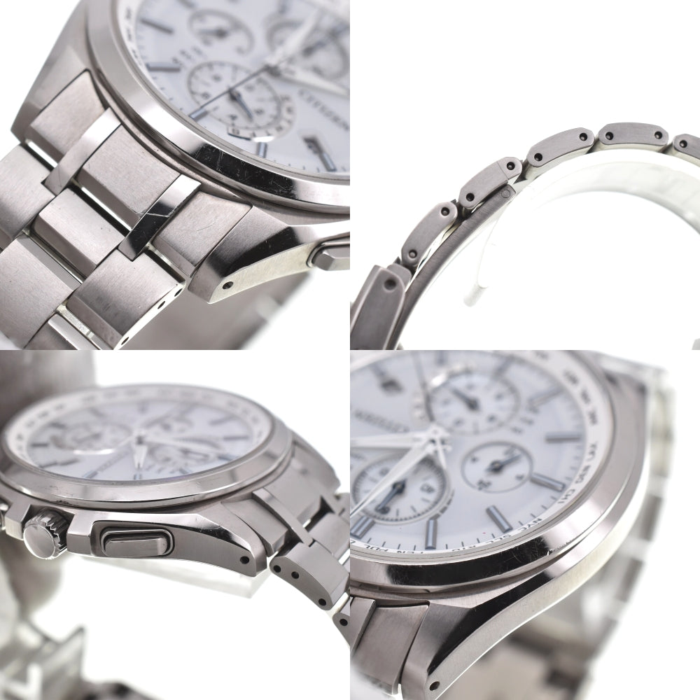 with paper CITIZEN Atessa Eco Drive AT8040-57A titanium white Dial Radio Sync Solar Men's
 Watch C#139148