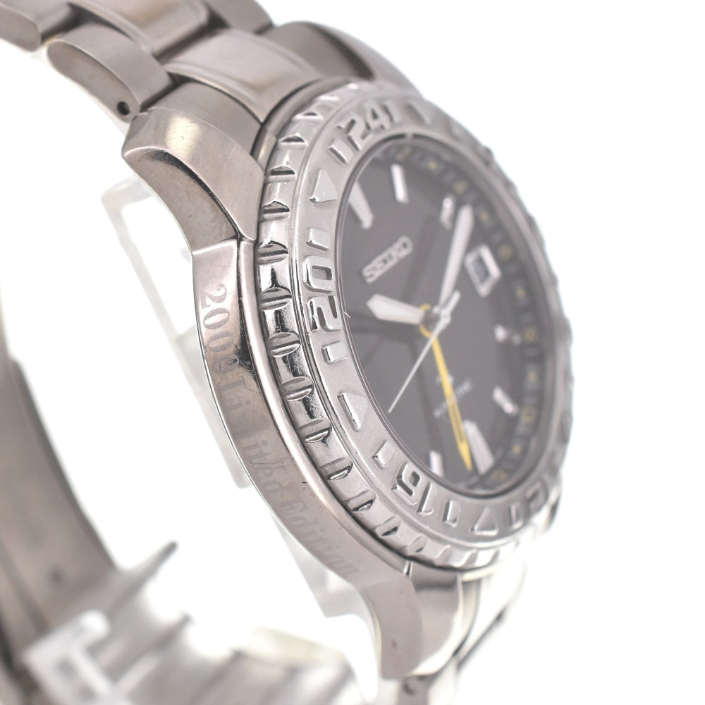 SEIKO Brightz Kinetic GMT SAGD003/5Ｍ65-0A70 Titanium Limited Edition black Dial Auto quartz Men's
 Watch I#139149