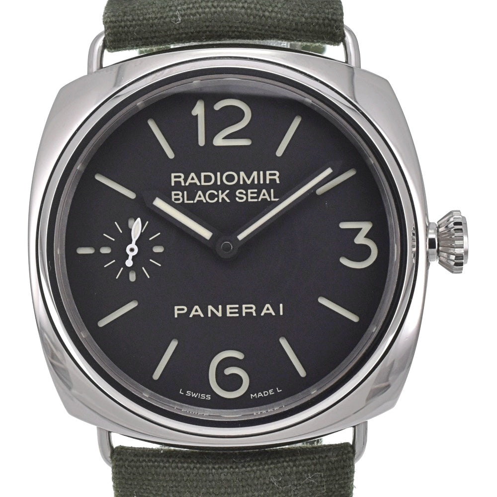 with paper PANERAI Radio meal black seal PAM00183 black Dial Hand Winding Men's
 Watch C#139159
