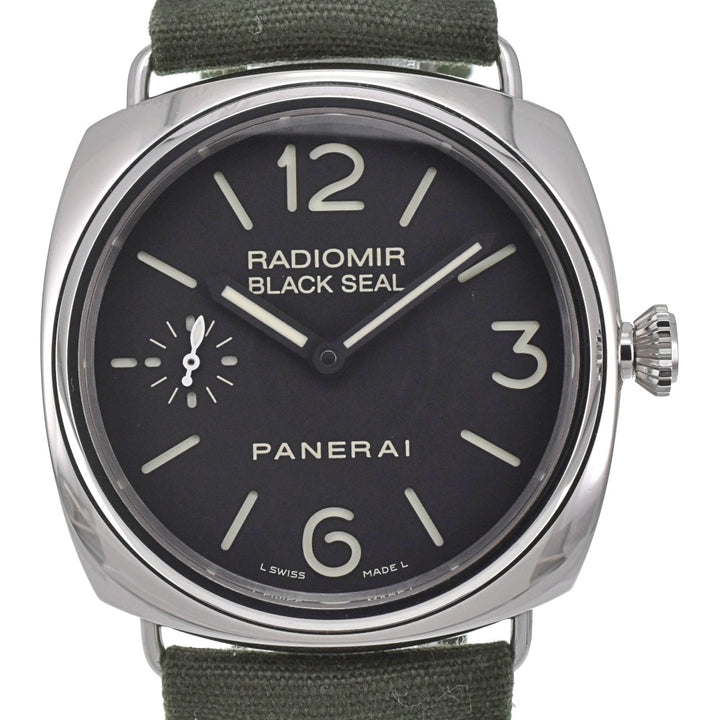 with paper PANERAI Radio meal black seal PAM00183 black Dial Hand Winding Men's
 Watch C#139159