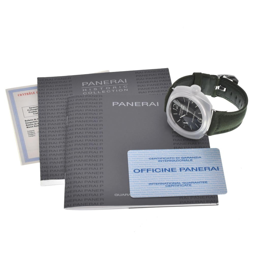 with paper PANERAI Radio meal black seal PAM00183 black Dial Hand Winding Men's
 Watch C#139159