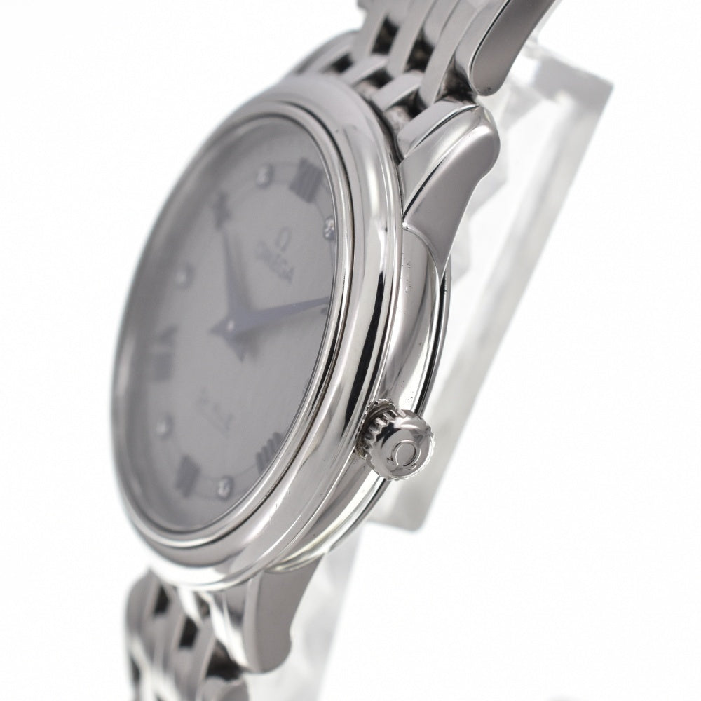 OMEGA De Ville Prestige 424.10.27.60.56.002 6P diamond gray Dial Quartz Ladies
 Watch D#139164