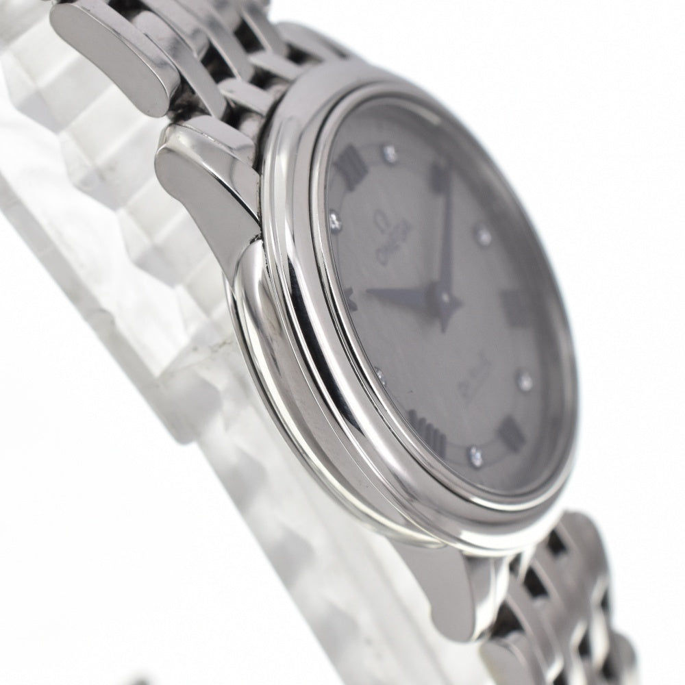 OMEGA De Ville Prestige 424.10.27.60.56.002 6P diamond gray Dial Quartz Ladies
 Watch D#139164