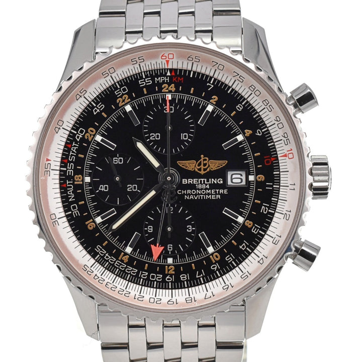 BREITLING Navitimer World A24322 Chronograph Date GMT black Dial Automatic Men's
 Watch D#139178