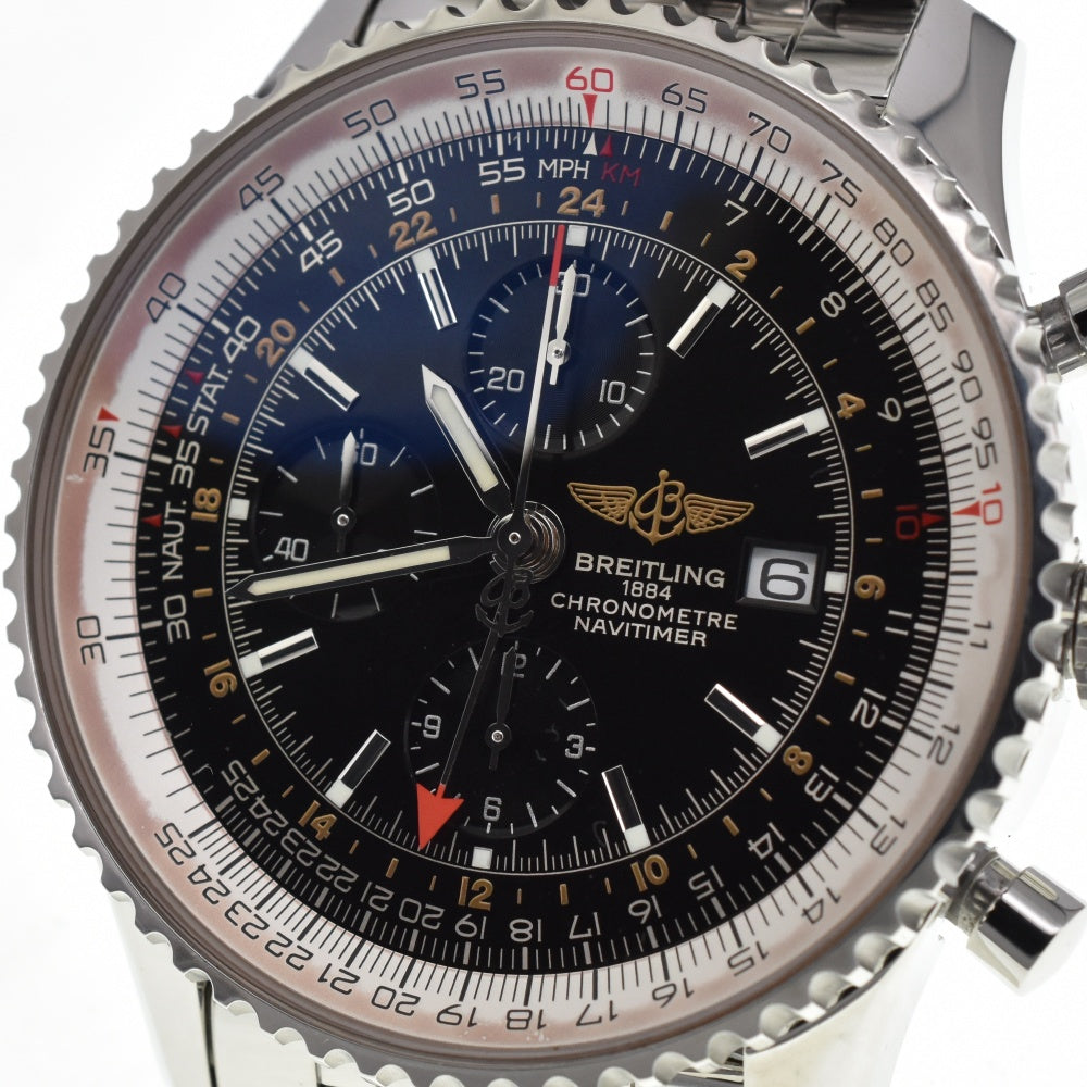 BREITLING Navitimer World A24322 Chronograph Date GMT black Dial Automatic Men's
 Watch D#139178