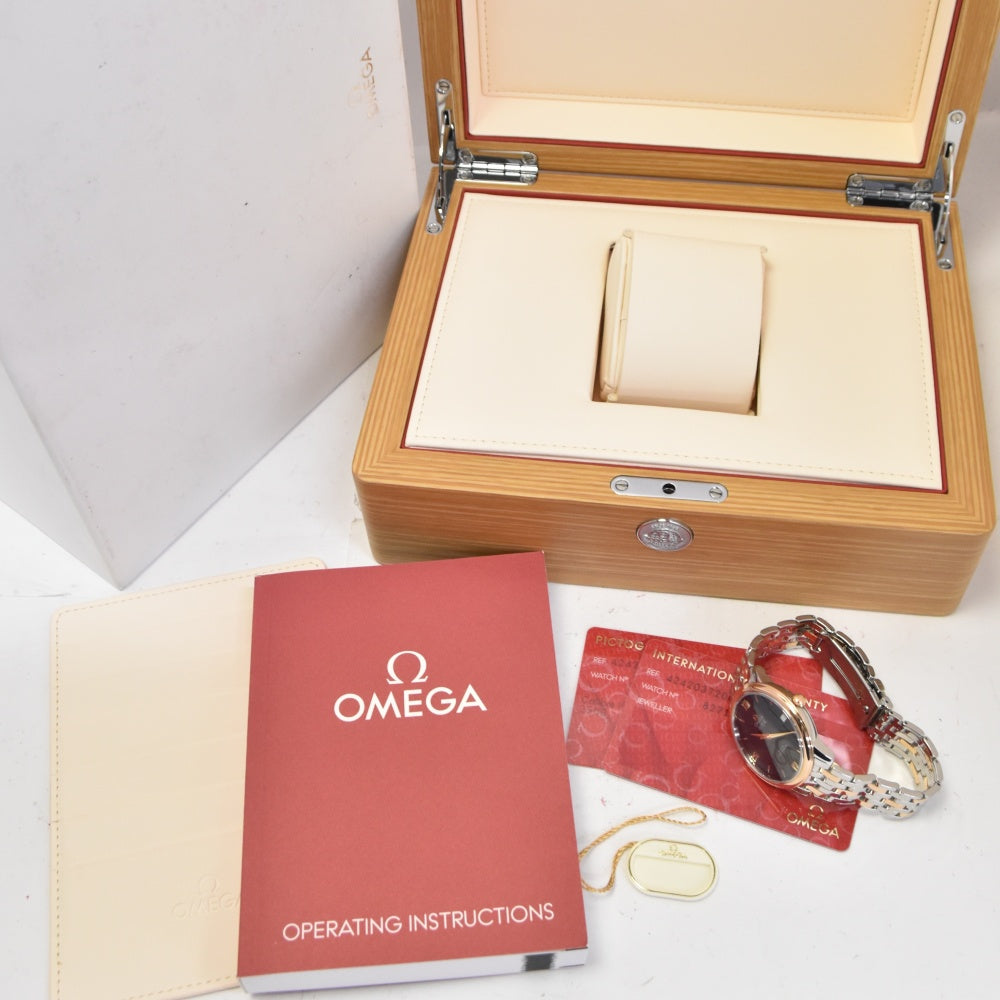 with paper OMEGA De Ville Prestige 424.20.37.20.03.002 Date blue Dial Automatic Men's
 Watch C#139184
