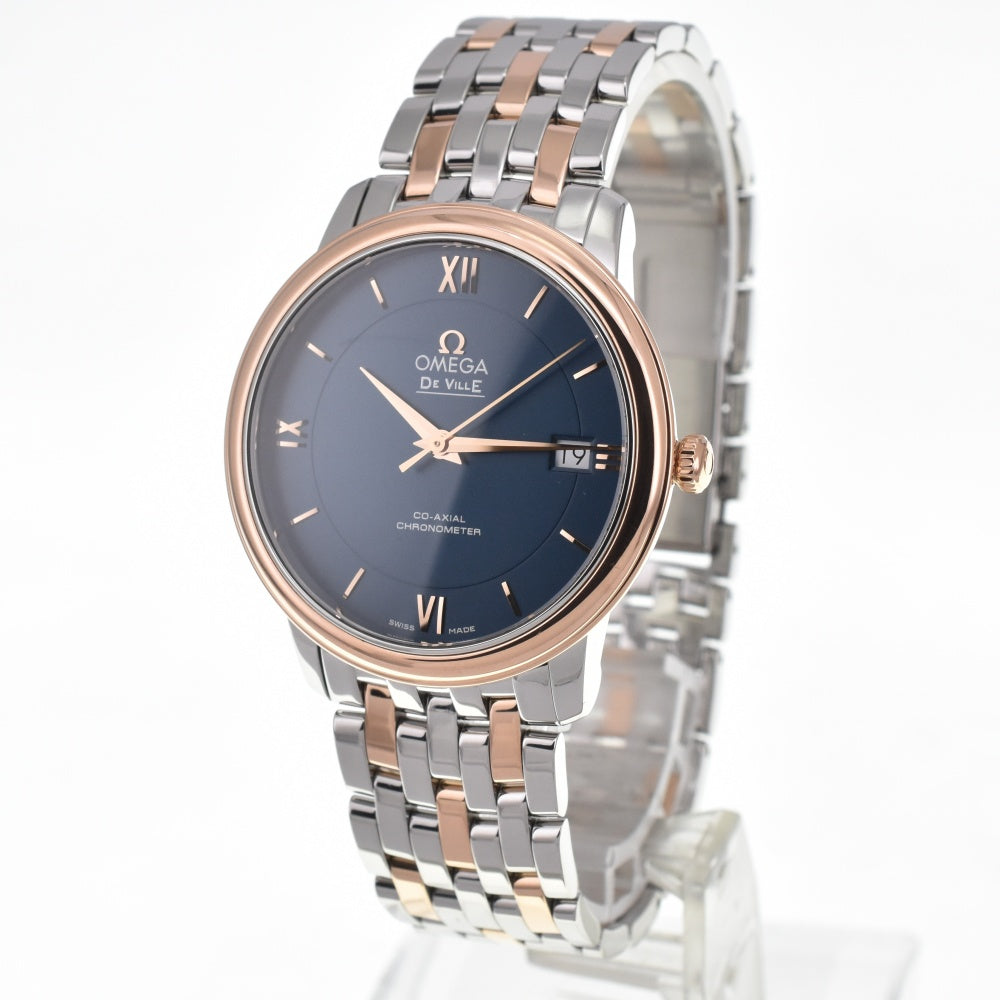 with paper OMEGA De Ville Prestige 424.20.37.20.03.002 Date blue Dial Automatic Men's
 Watch C#139184