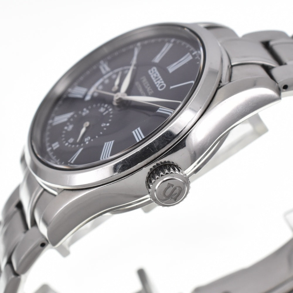 with paper SEIKO Presage SARW047 Blue Enamel Power Reserve Date dark blue Dial Automatic Men's
 Watch D#139209