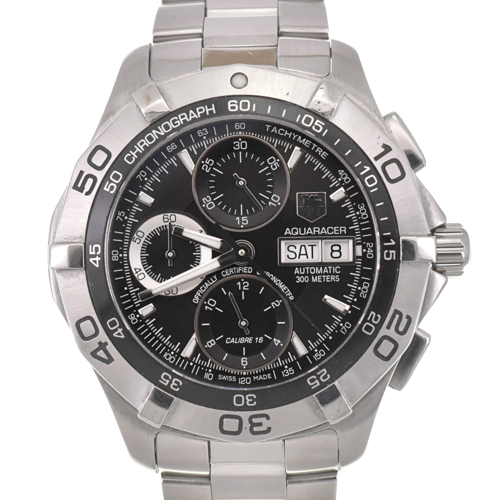 TAG HEUER Aqua racer CAF5010 Chronograph black Dial Automatic Men's
 Watch D#139210