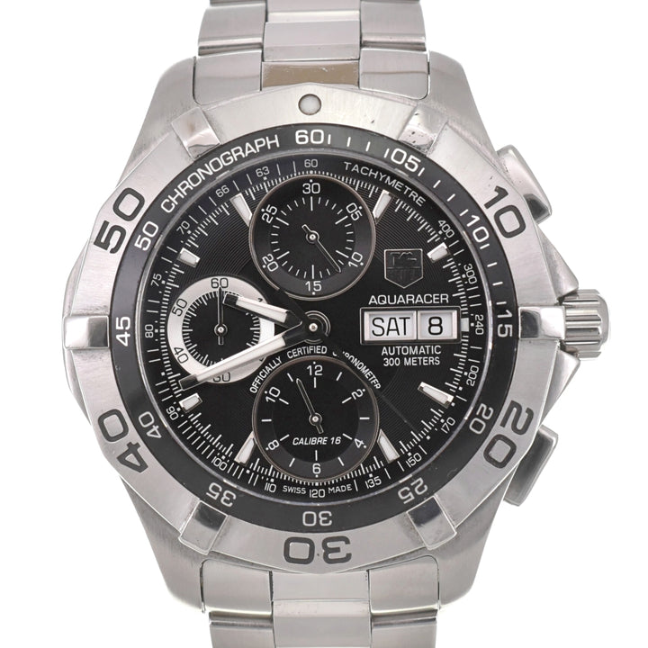TAG HEUER Aqua racer CAF5010 Chronograph black Dial Automatic Men's
 Watch D#139210