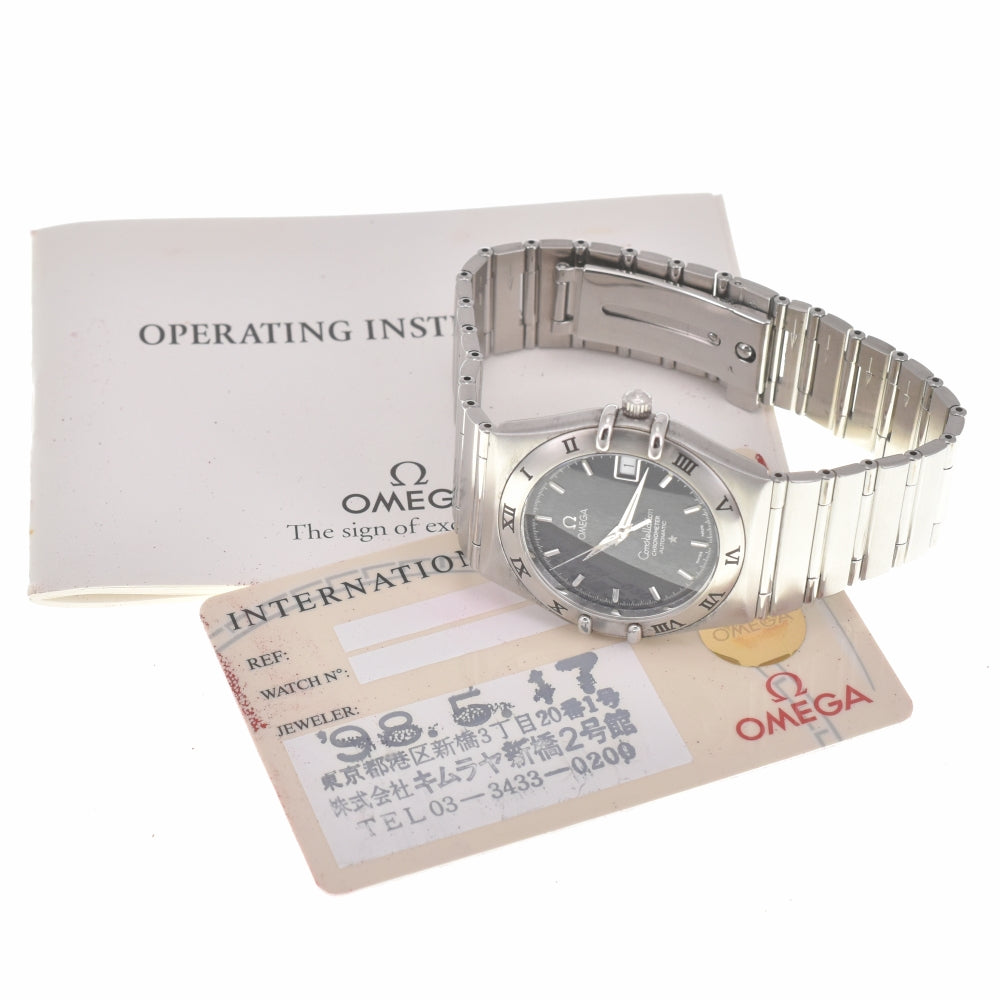 with paper OMEGA Constellation 1502.40 Chronometer Date gray Dial Automatic Men's
 Watch J#139229
